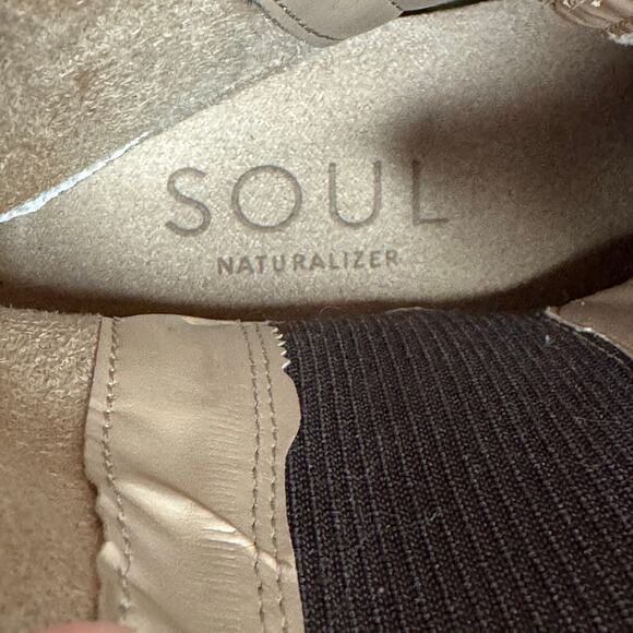 SOUL Naturalizer Jayda Mid Shaft Ankle Boots Brown Synthetic Women 9W NWOB - Picture 9 of 9